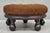 Antique Victorian Round Needlepoint Small Footstool Ottoman W/ 5 Walnut Bun Feet For Sale - Image 10 of 11