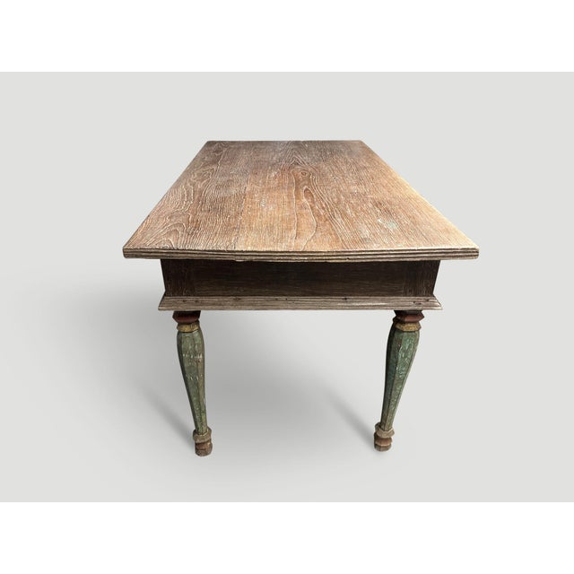 1900 - 1909 Rare Antique Teak Wood Console or Desk For Sale - Image 5 of 18