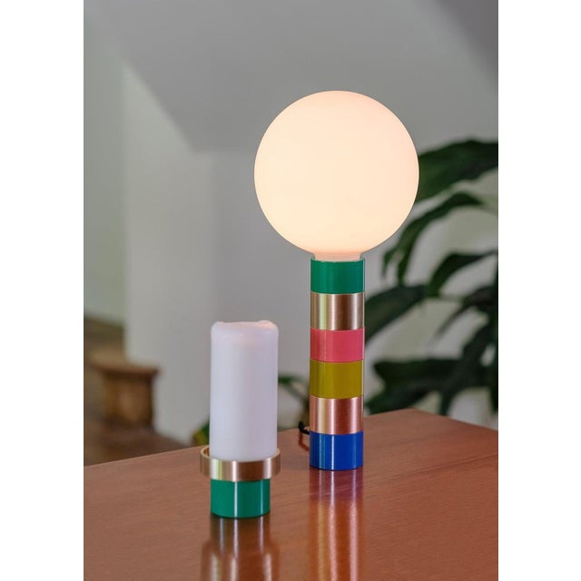 Donna II Table Lamp in Brass with Copper and Aluminium by Marine Breynaert For Sale - Image 6 of 7