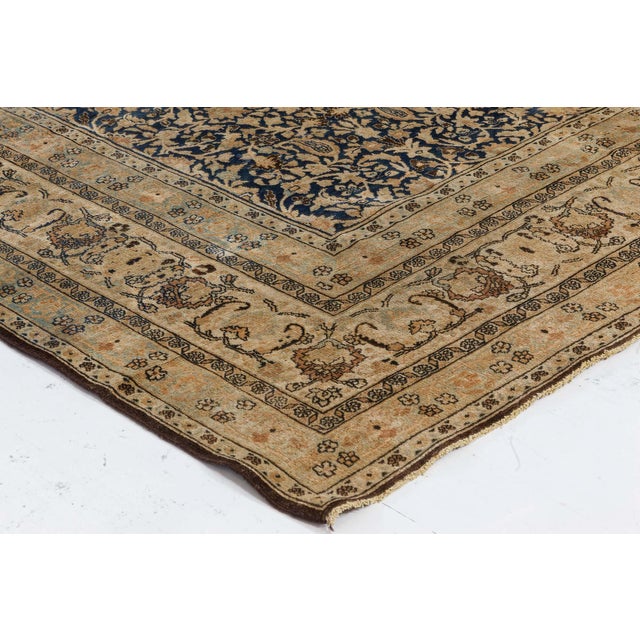1920s Persian Meshad Rug in Beige, Blue, and Brown For Sale In New York - Image 6 of 8