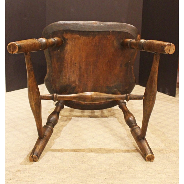 Wood Early 19th Century American Small Fan Back Windsor Side Chair For Sale - Image 7 of 7