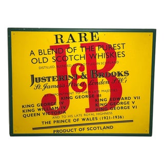 J&B Whisky Advertising Sign from Justerini & Brooks For Sale