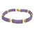 1970s Chinese Lavender Jade and 14k Gold Link Bracelet For Sale - Image 4 of 4