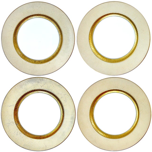 1960s 1960s Rosenthal Golden Grail Encrusted Gold Porcelain Dinnerware by Raymond Loewy - 45 Piece Service for Eight For Sale - Image 5 of 13