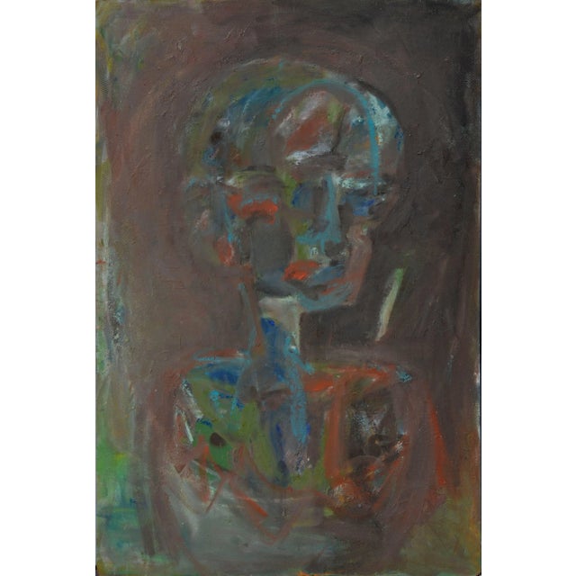 Abstract Expressionist Figure "Looking Away" by Daniel Fuentes 1990 For Sale - Image 4 of 4