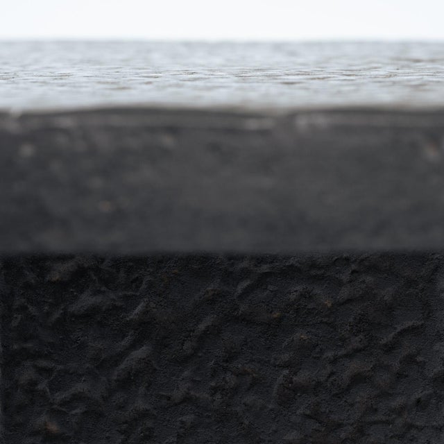 1970s Brutalist Octagonal Coffee Table in Black Stone-Look Resin, 1970s For Sale - Image 5 of 17
