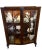 1930s Art Deco China Cabinet Curio Locking Double Door Two Glass Shelves Lighted For Sale In Palm Springs - Image 6 of 15