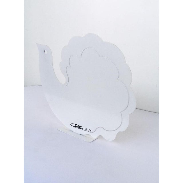 White Painted Metal Sculpture by Riccardo Dalisi, Italy, 1980s For Sale - Image 14 of 18