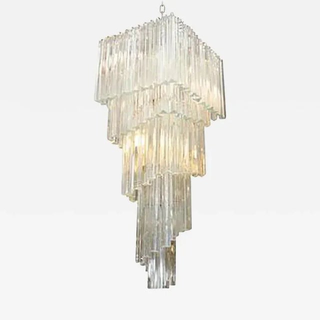 Camer Glass Five-tier Murano Glass Chandelier by Camer For Sale - Image 4 of 4