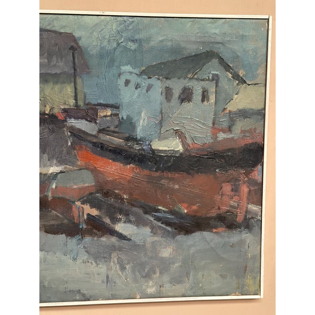 Ingemar Stragnell, Boats, 1960s, Oil on Canvas, Framed For Sale - Image 12 of 18