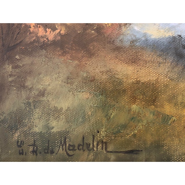 Eugène Devaud De Madelin, Sailboats on the Lake, Oil on Canvas, 1920s, Framed For Sale - Image 3 of 9