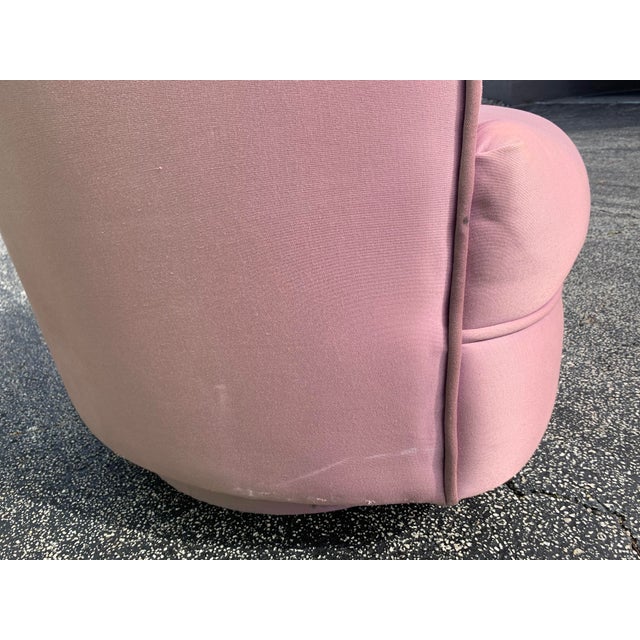 Lavender Adrian Pearsall for Comfort Designs Lavender Tufted Swivel Chair For Sale - Image 8 of 11