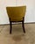 A pair of stained beech armchairs, seat and back covered with green/yellow velvet, Fritz Hansen, first half of 1900's....