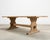 French Provincial Country French Bleached Oak Farmhouse Trestle Dining Table 8 Ft For Sale - Image 3 of 18