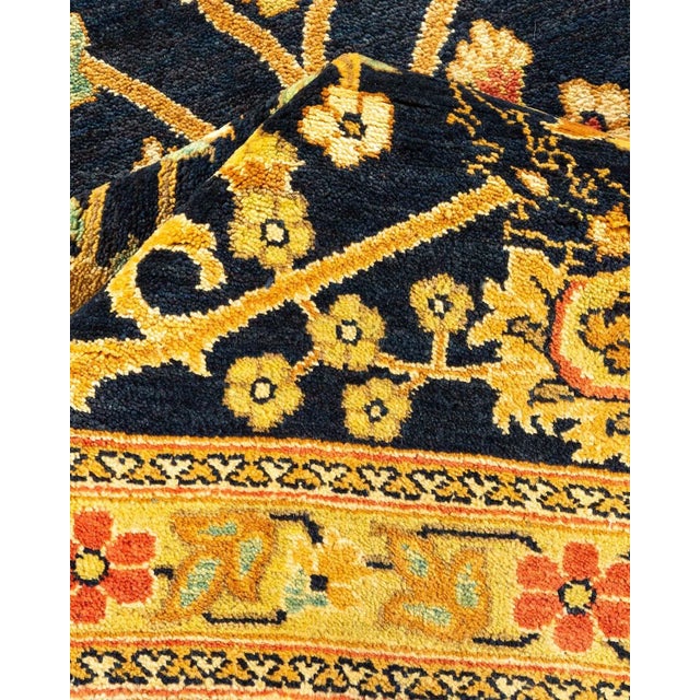 Textile Eclectic, One-of-a-Kind Hand-Knotted Area Rug in Blue, 9' 0" x 12' 0" For Sale - Image 7 of 8