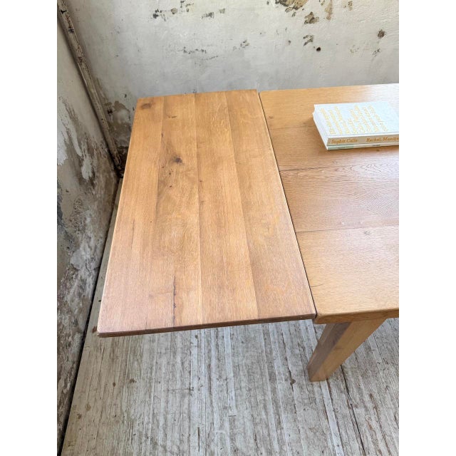 Vintage Oak Farm Table with Extensions, 1960s For Sale - Image 9 of 18