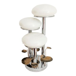 Oversize Water Lilies Lamp by Sonneman, C1970 For Sale