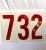 Red Vintage Aluminum Signs: "7", "3" and "2" - 3 Pieces For Sale - Image 8 of 8