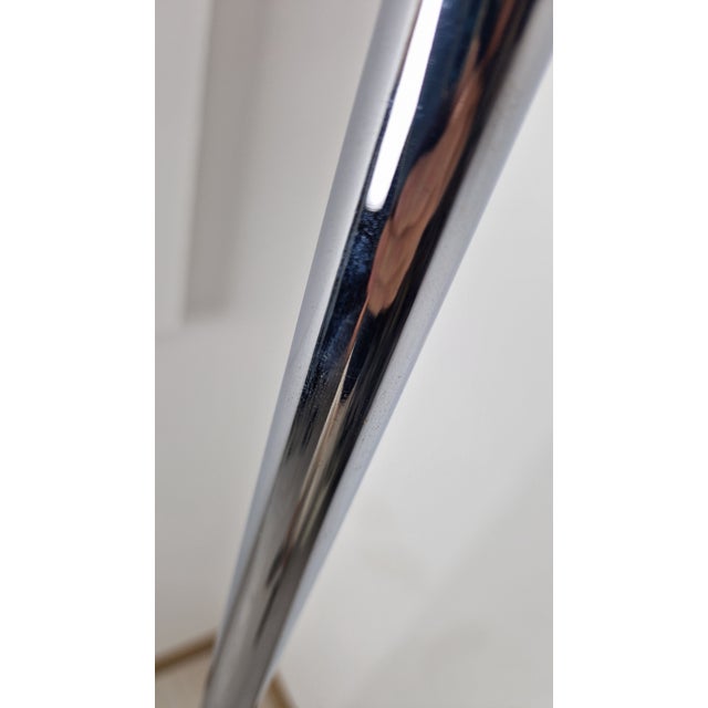 1970s Floor Lamp in Chrome with Milk Glass Lampshade, 1970s For Sale - Image 5 of 10