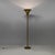 Italian art deco brass floor lamp, 1940s Floor lamp with a round base, with an inverted bell-shaped diffuser, therefore...