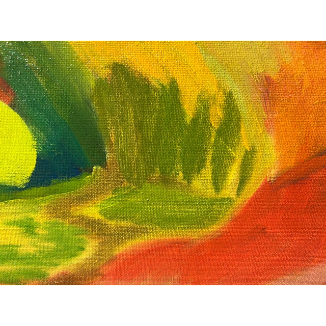 Virginia Barry Original Abstract Painting on Board, Custom Frame For Sale - Image 11 of 11