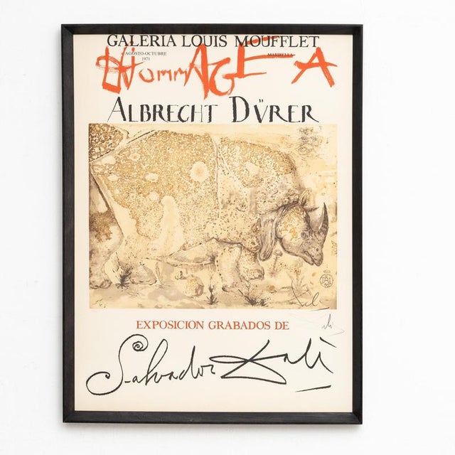 This remarkable original lithograph by the legendary Spanish surrealist Salvador Dalí, titled “Hommage à Albrecht Dürer”,...