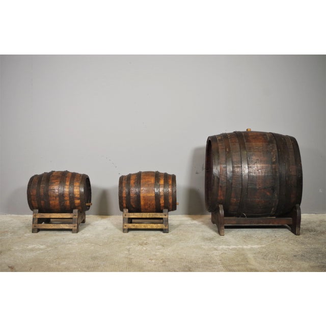 1950s Wine Barrels, 1950s, Set of 3 For Sale - Image 5 of 11