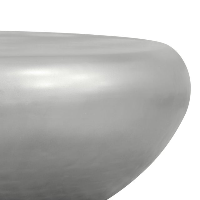 2020s Pasargad Home Helios Drumm Shape Coffee Table, Silver For Sale - Image 5 of 8