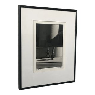 1988 New York City Street Scene Black and White Photograph by Chaim Kanner, Framed For Sale