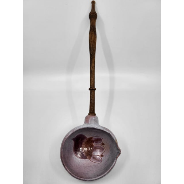 Wood Vintage Ceramic Ladle by the Cloutier Brothers, 1950s For Sale - Image 7 of 12