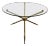 1970s Design Round Brass Tripod Coffee Table For Sale