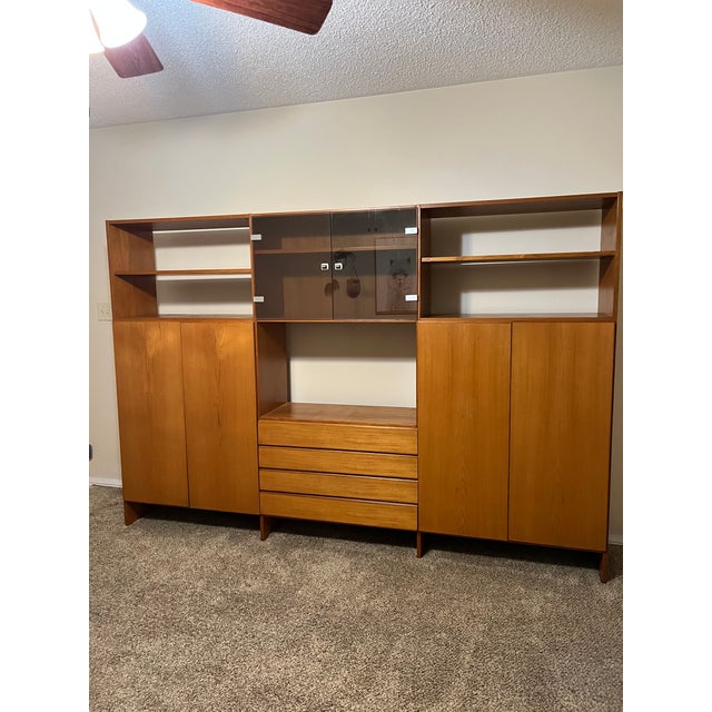 1970s Mid-Century Modern Teak Wall Unit For Sale - Image 5 of 7