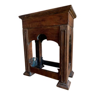 Late 19th Century Antique Rustic Primitive Gothic Moorish Spanish Church Altar Console Table For Sale