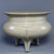 Gray Antique Chinese Guan‑Style Crackle Glaze Tripod Censer For Sale - Image 8 of 10