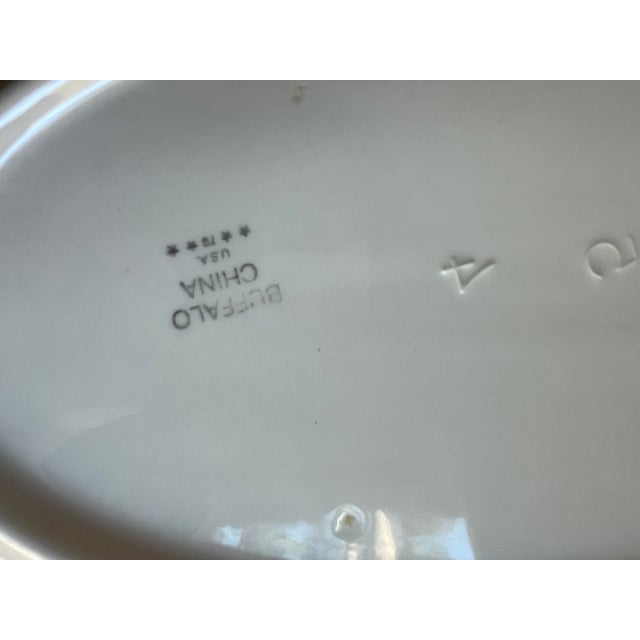 Ceramic Vintage Oval Ironstone Platters For Sale - Image 7 of 8