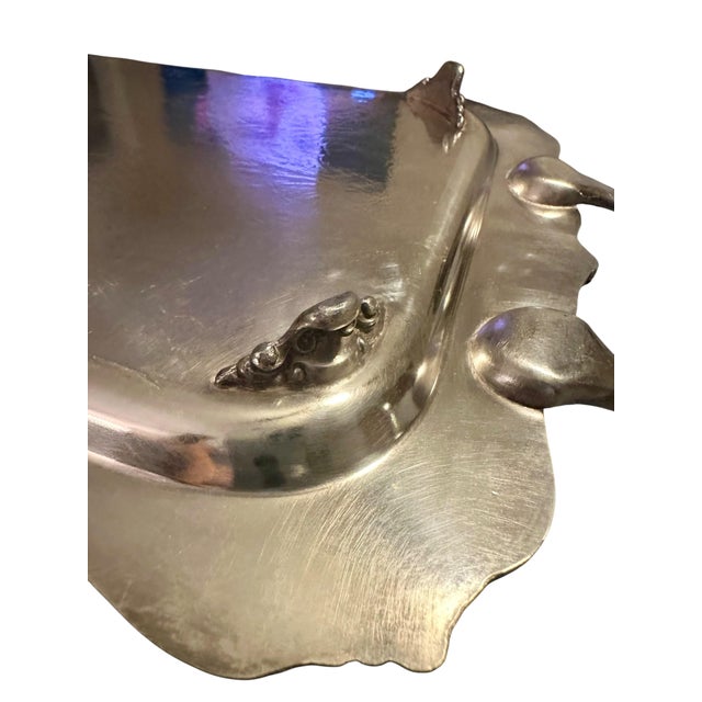 Metal Vintage Towle Silversmiths Rectangular Serving Tray For Sale - Image 7 of 12