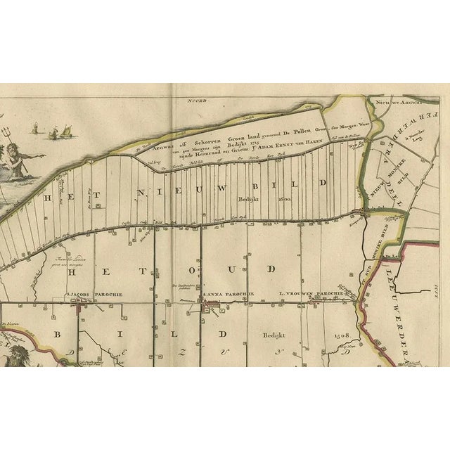 The map depicts the historical region of 't Bildt in Friesland, with notable places such as St. Jacobiparochie, St....