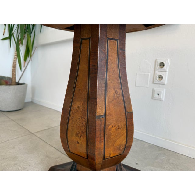 Biedermeier Table in Marquetry For Sale - Image 6 of 14