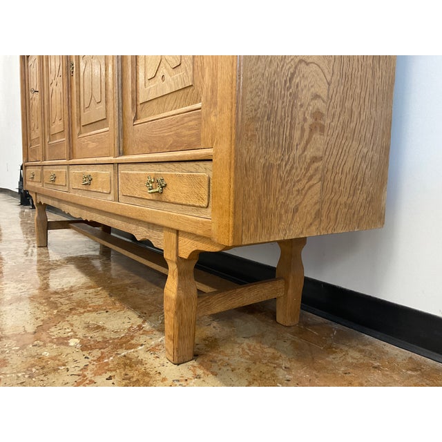 1970s Mid-Century Danish Oak Sideboard by Henning Kjaernulf, Attributed For Sale - Image 14 of 15