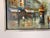 Orange Vintage Burnett Parisian Street Scene Oil on Canvas Painting – Framed For Sale - Image 8 of 13