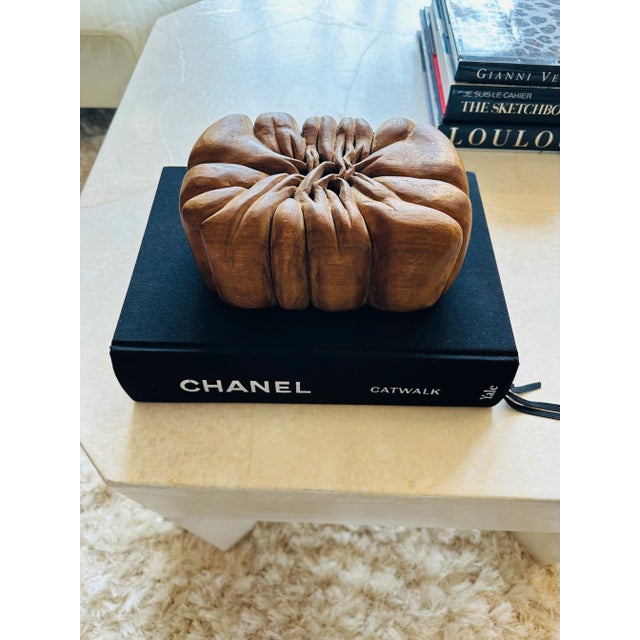 Vintage Handcarved Wood “Box” Sculpture-Made in France For Sale - Image 12 of 14