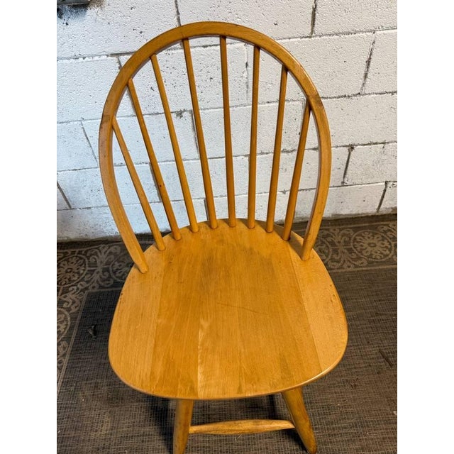 Pair of Vintage Spindle Back Windsor Swivel Barstools For Sale - Image 15 of 17