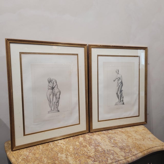 Auguste Boucher-Desnoyers, Love and Psyche and J. B. R. U. Massard Venus De Médici, 1800s, Etching For Sale - Image 3 of 18