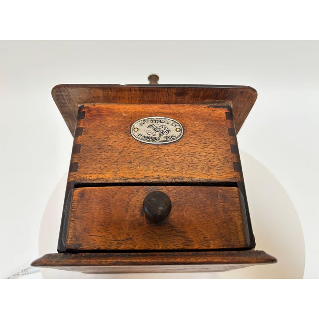 Japy Frères Antique French Coffee Grinder Beechwood and Cast Iron, Circa 1920 For Sale - Image 15 of 15
