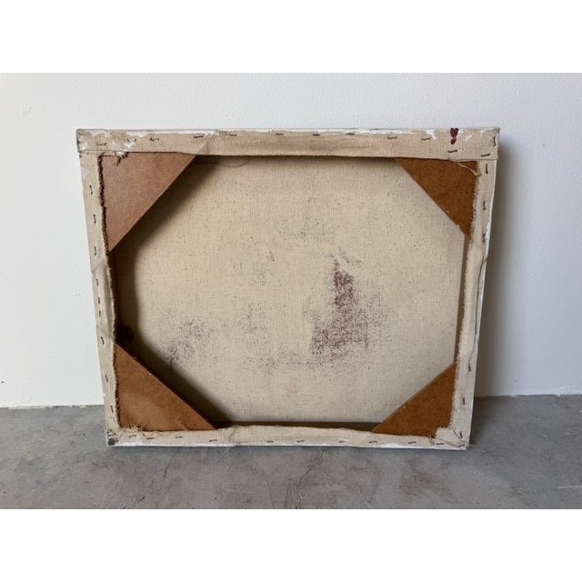 1980’s Vintage Expressionist Abstract Acrylic on Canvas Painting – Unframed For Sale - Image 9 of 9