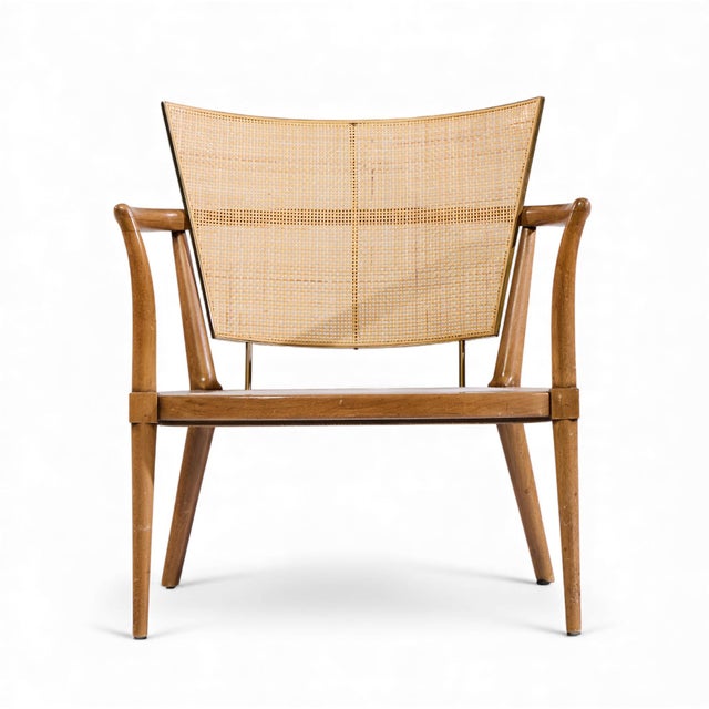 Mid 20th Century Bert England Mid Century Cane Back Lounge Chairs - Pair For Sale - Image 5 of 12