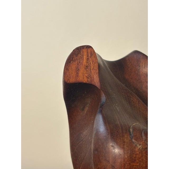 Wood Vintage Studio Hand Carved Mahogany Female Torso Sculpture For Sale - Image 7 of 9