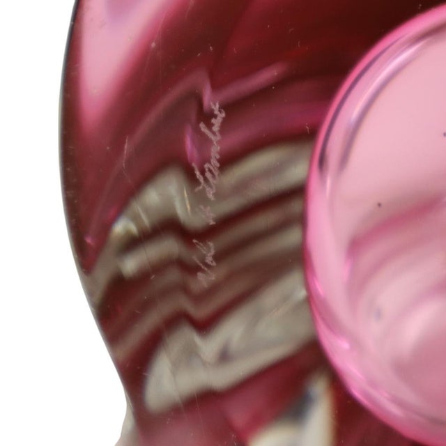 Purple Pink Swirl Crystal Table Lamp from Val Saint Lambert, 1960s For Sale - Image 14 of 15