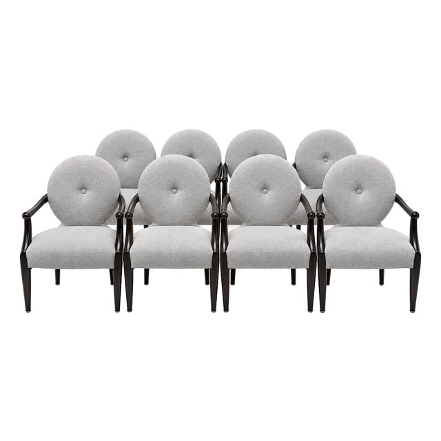 Set of 8 Vintage Dining Chairs in the Manner of Donghia "Casper" For Sale