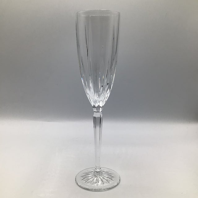 Mikasa Icicles Fluted Champagne Toasting Flutes- Pair For Sale - Image 9 of 12